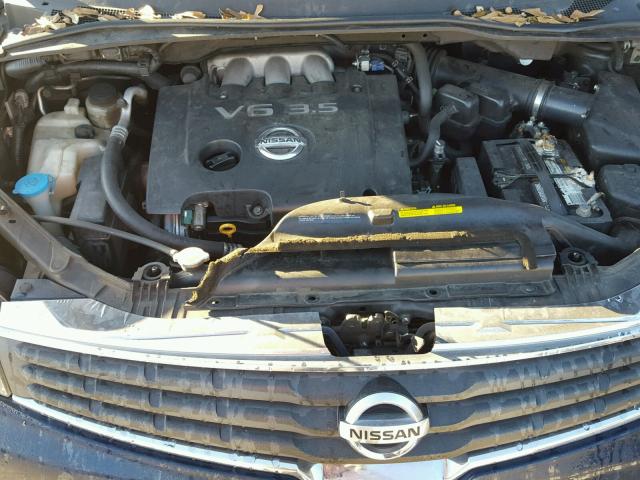 5N1BV28U49N105276 - 2009 NISSAN QUEST S BLUE photo 7