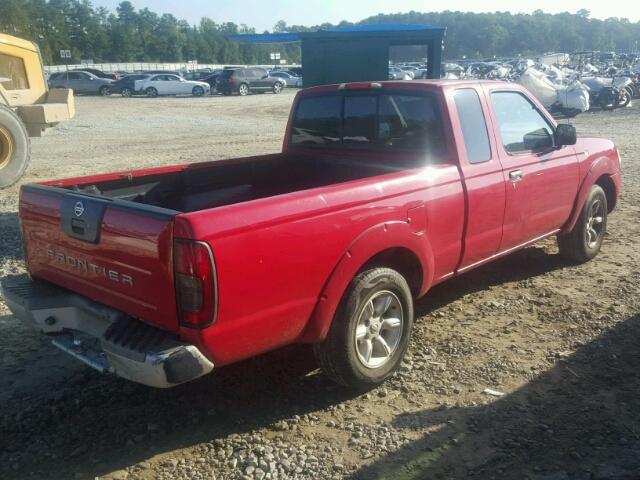 1N6DD26S92C334472 - 2002 NISSAN FRONTIER RED photo 4