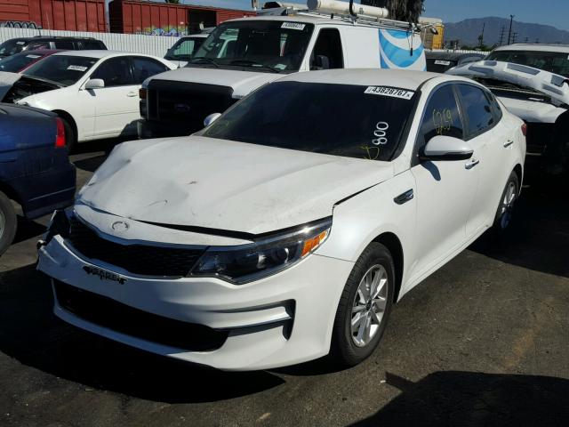 KNAGT4L38G5102482 - 2016 KIA OPTIMA LX WHITE photo 2