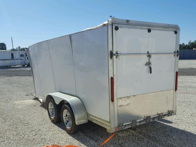 1A91E1628DG938316 - 2013 CAR TRAILER WHITE photo 3