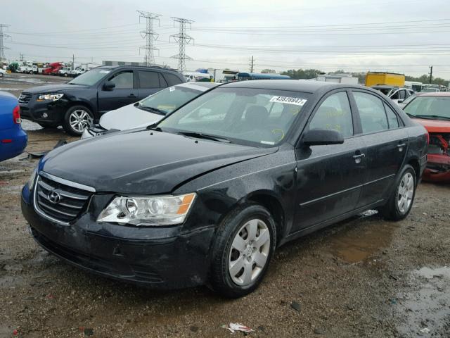 5NPET46C09H404826 - 2009 HYUNDAI SONATA BLACK photo 2