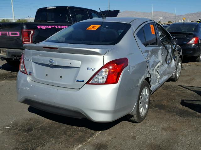 3N1CN7AP0FL800251 - 2015 NISSAN VERSA S SILVER photo 4