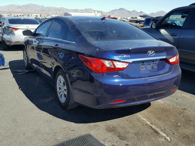 5NPEB4AC8DH603092 - 2013 HYUNDAI SONATA GLS PURPLE photo 3