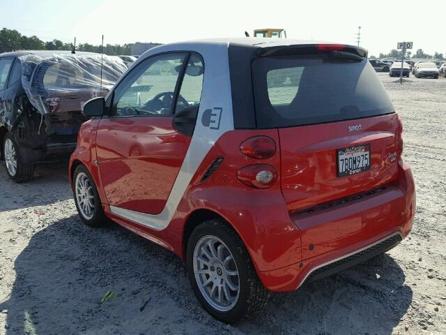 WMEEJ9AA6DK722289 - 2013 SMART FORTWO ELE 红色 照片 3