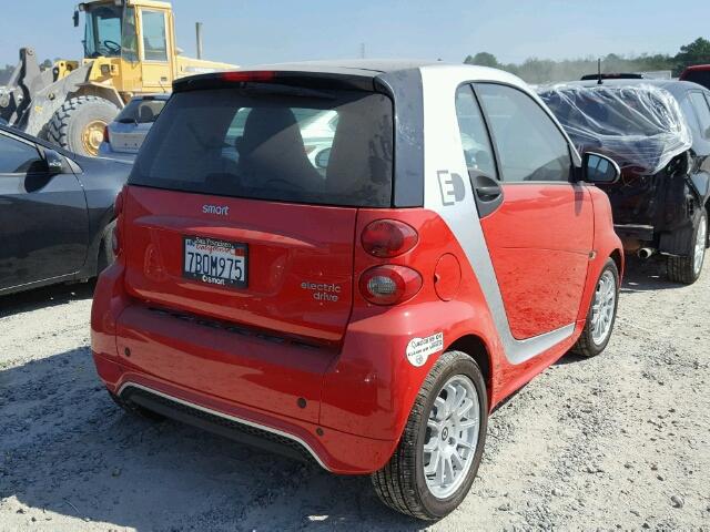 WMEEJ9AA6DK722289 - 2013 SMART FORTWO ELE 红色 照片 4