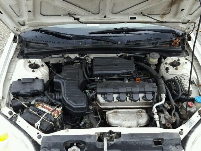 1HGEM22902L036176 - 2002 HONDA CIVIC WHITE photo 7