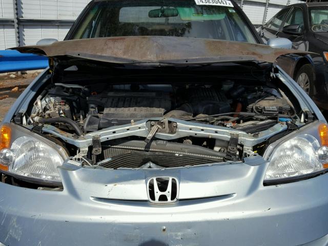 JHMES96693S000554 - 2003 HONDA CIVIC BLUE photo 7