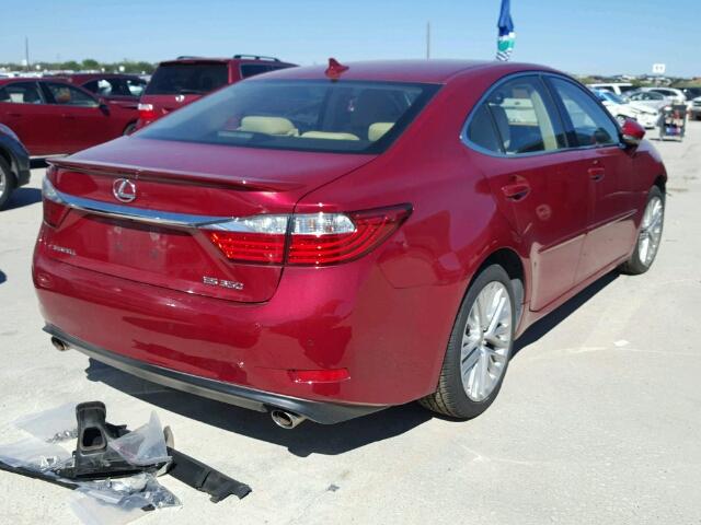 JTHBK1GG7D2046316 - 2013 LEXUS ES 350 BURGUNDY photo 4