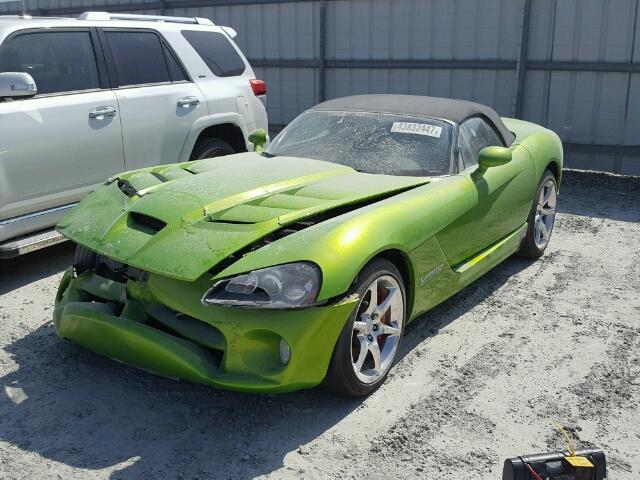 1B3JZ65Z59V500693 - 2009 DODGE VIPER GREEN photo 2