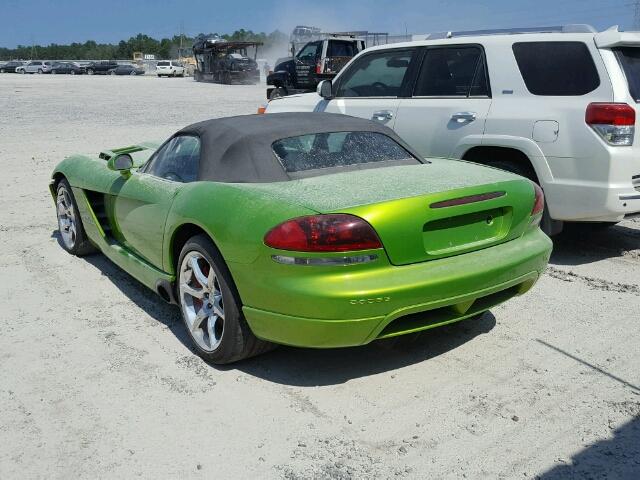 1B3JZ65Z59V500693 - 2009 DODGE VIPER GREEN photo 3