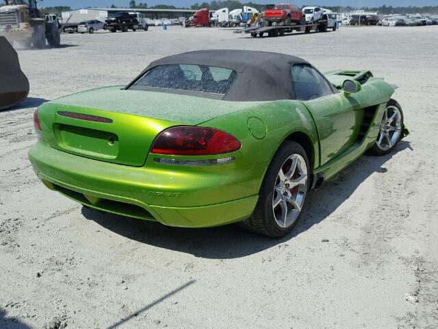 1B3JZ65Z59V500693 - 2009 DODGE VIPER GREEN photo 4