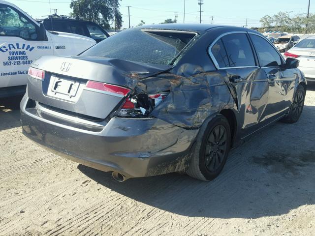 1HGCP2F34BA044023 - 2011 HONDA ACCORD LX GRAY photo 4