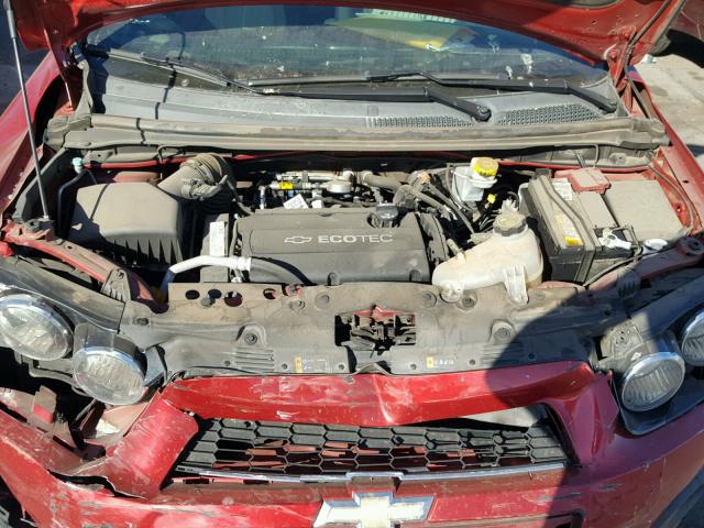 1G1JC5SH1F4128575 - 2015 CHEVROLET SONIC LT RED photo 7