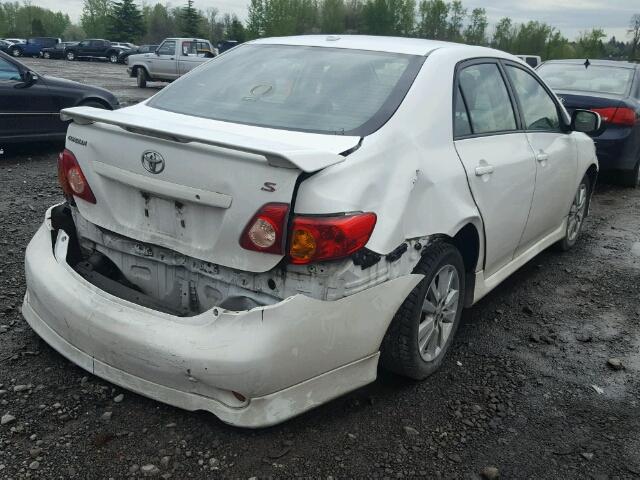 1NXBU4EE5AZ207160 - 2010 TOYOTA COROLLA WHITE photo 4