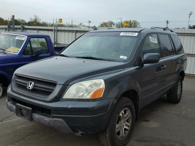 2HKYF18754H612583 - 2004 HONDA PILOT EXL CHARCOAL photo 2