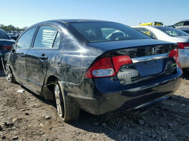 2HGFA1E57BH502442 - 2011 HONDA CIVIC LX BLACK photo 3