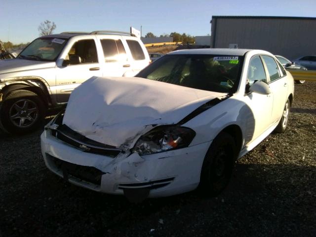 2G1WA5EK8A1182169 - 2010 CHEVROLET IMPALA LS WHITE photo 2