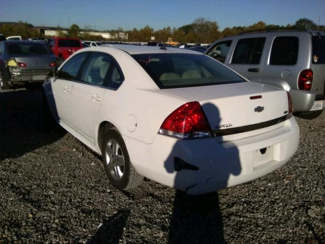 2G1WA5EK8A1182169 - 2010 CHEVROLET IMPALA LS WHITE photo 3