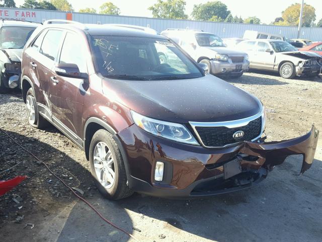 5XYKT4A64FG648986 - 2015 KIA SORENTO LX BURGUNDY photo 1