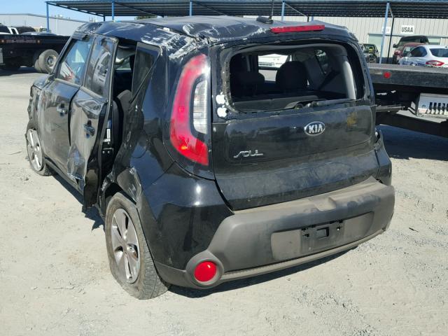 KNDJN2A2XE7099930 - 2014 KIA SOUL BLACK photo 3