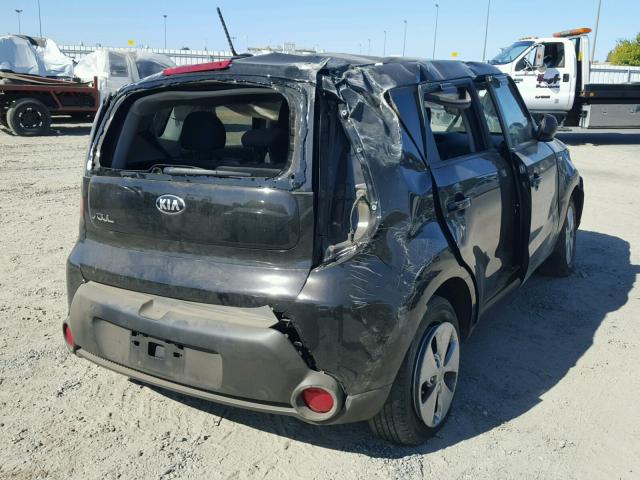 KNDJN2A2XE7099930 - 2014 KIA SOUL BLACK photo 4