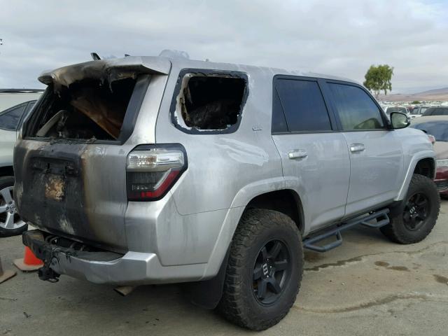 JTEBU5JRXE5195019 - 2014 TOYOTA 4RUNNER SR SILVER photo 4