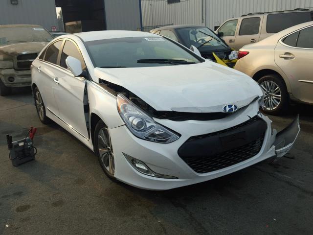 KMHEC4A49DA091240 - 2013 HYUNDAI SONATA HYB WHITE photo 1