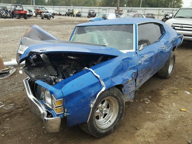 136371R150206 - 1971 CHEVROLET CHEVELLE BLUE photo 2