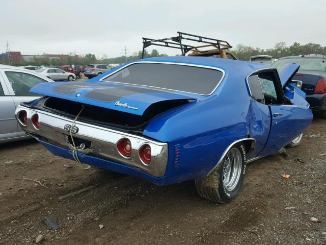 136371R150206 - 1971 CHEVROLET CHEVELLE BLUE photo 4