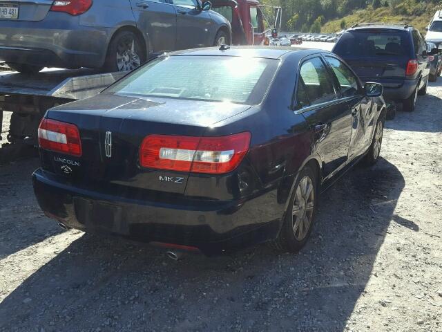 3LNHM26T58R609936 - 2008 LINCOLN MKZ BLACK photo 4