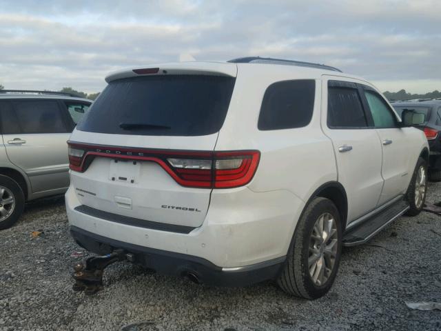 1C4SDJETXEC973186 - 2014 DODGE DURANGO WHITE photo 4