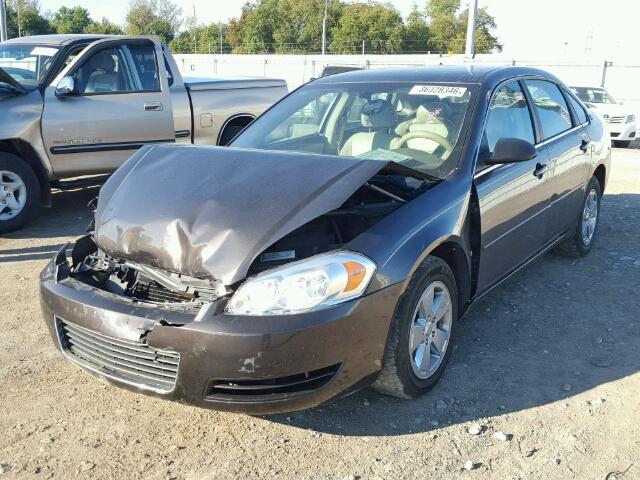 2G1WT58K481298145 - 2008 CHEVROLET IMPALA LT BLACK photo 2