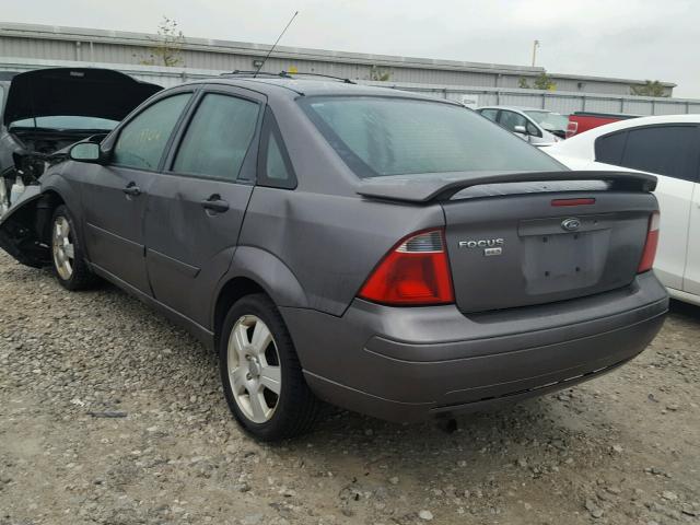 1FAFP34N47W309741 - 2007 FORD FOCUS ZX4 GRAY photo 3