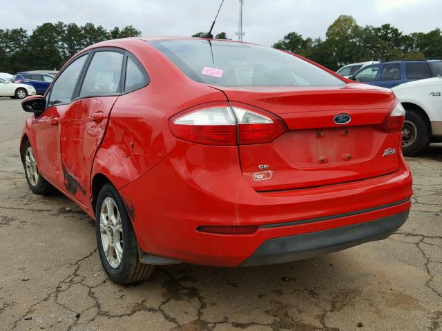 3FADP4BJXFM130082 - 2015 FORD FIESTA RED photo 3