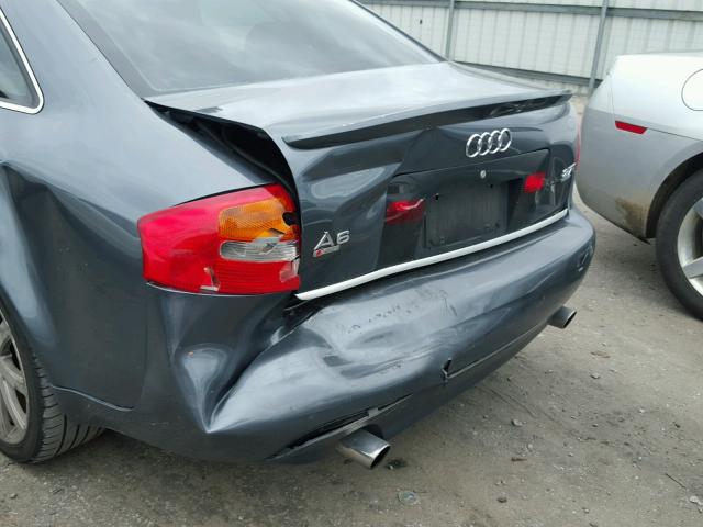 WAUCD64B64N067305 - 2004 AUDI A6 S-LINE GRAY photo 9