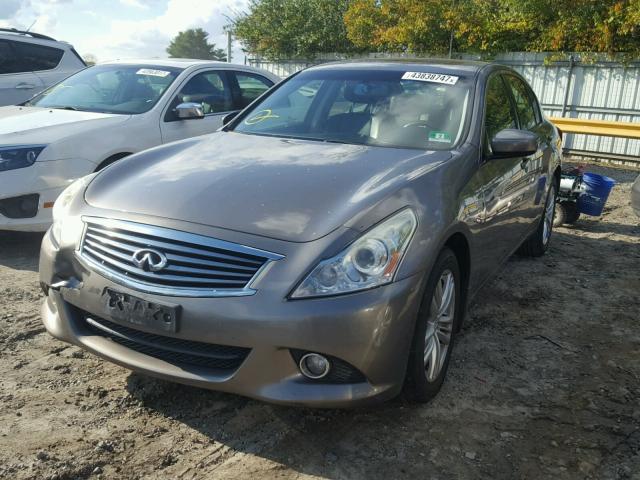 JN1CV6AR8AM456954 - 2010 INFINITI G37 GRAY photo 2