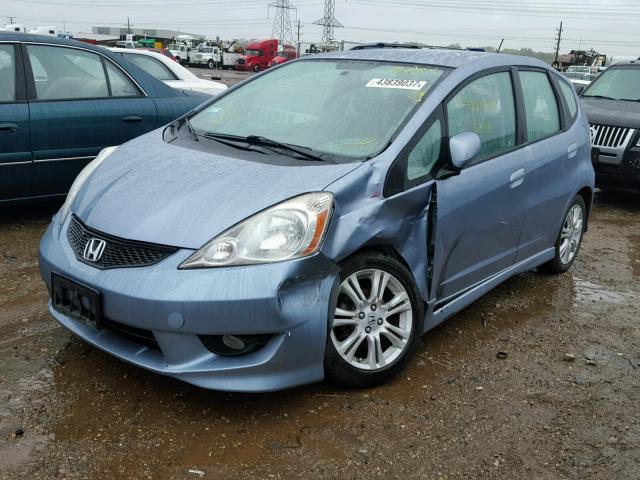 JHMGE8H56BC009297 - 2011 HONDA FIT SPORT BLUE photo 2