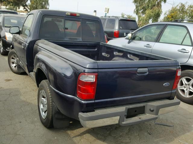 1FTYR10U12PA44780 - 2002 FORD RANGER BLUE photo 3