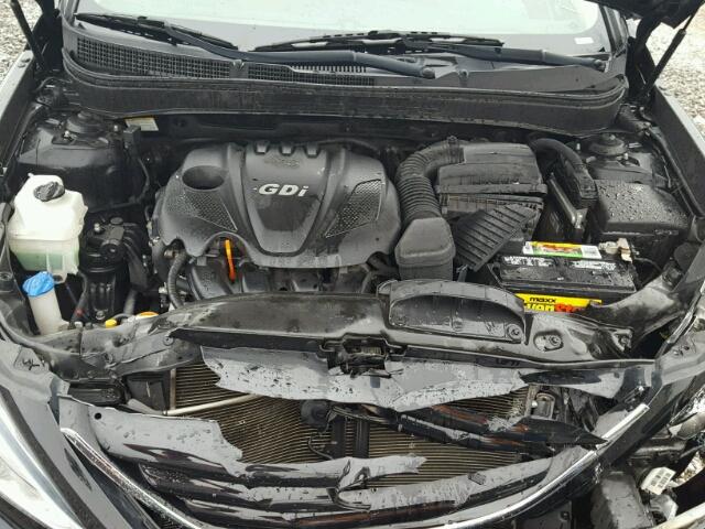 5NPEB4AC5CH369010 - 2012 HYUNDAI SONATA BLACK photo 7