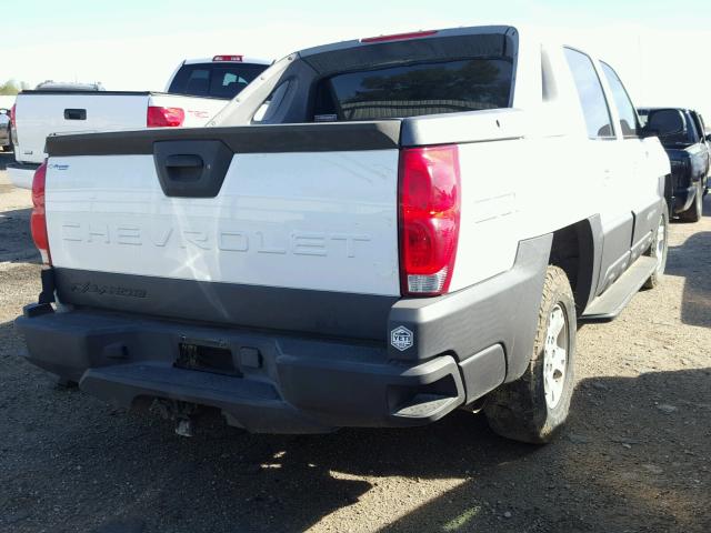 3GNEK12T34G135124 - 2004 CHEVROLET AVALANCHE WHITE photo 4