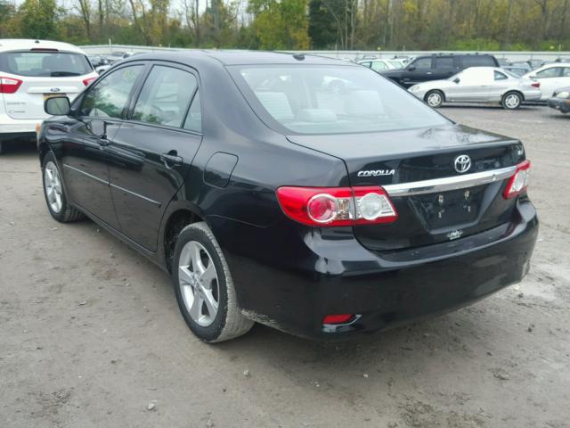 2T1BU4EE5BC647947 - 2011 TOYOTA COROLLA BA BLACK photo 3