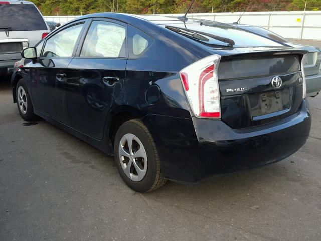 JTDKN3DU8F0436516 - 2015 TOYOTA PRIUS BLACK photo 3