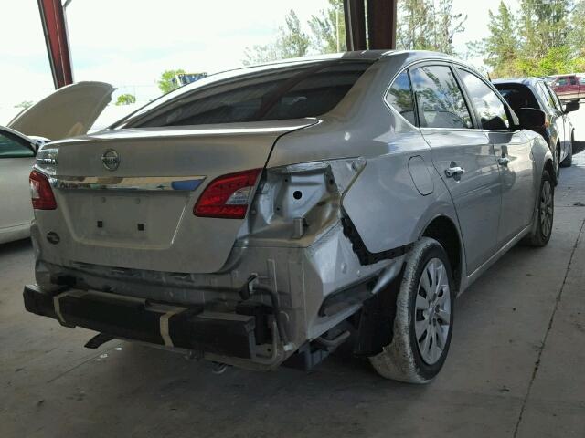 3N1AB7AP2FY300773 - 2015 NISSAN SENTRA S SILVER photo 4