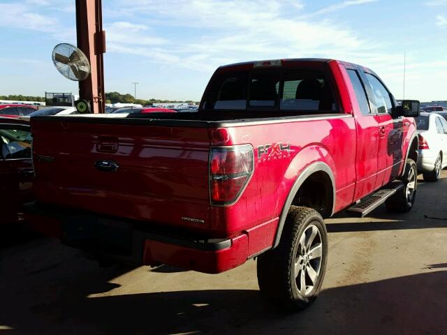 1FTFX1EF4BFA49842 - 2011 FORD F150 SUPER RED photo 4