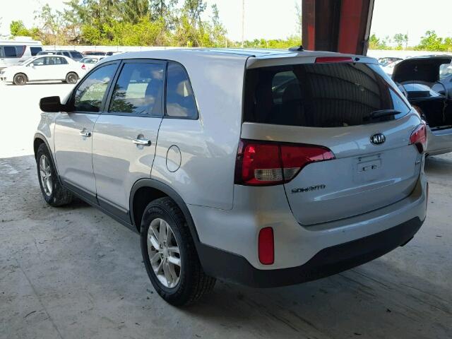 5XYKT3A61EG481513 - 2014 KIA SORENTO LX SILVER photo 3