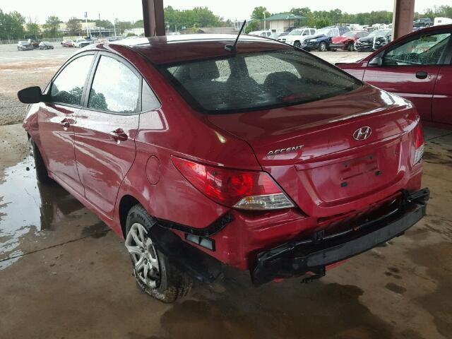 KMHCT4AEXDU488566 - 2013 HYUNDAI ACCENT GLS RED photo 3