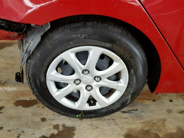 KMHCT4AEXDU488566 - 2013 HYUNDAI ACCENT GLS RED photo 9