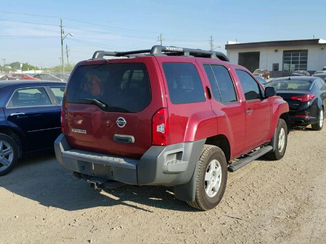 5N1AN08W37C514685 - 2007 NISSAN XTERRA OFF MAROON photo 4