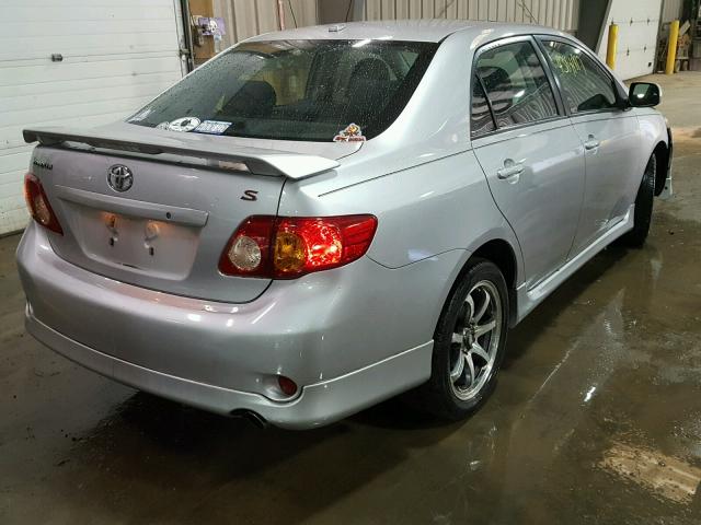 2T1BU40E89C127923 - 2009 TOYOTA COROLLA BA SILVER photo 4