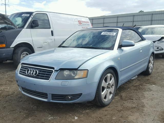 WAUAC48H76K008345 - 2006 AUDI A4 1.8 CAB BLUE photo 2